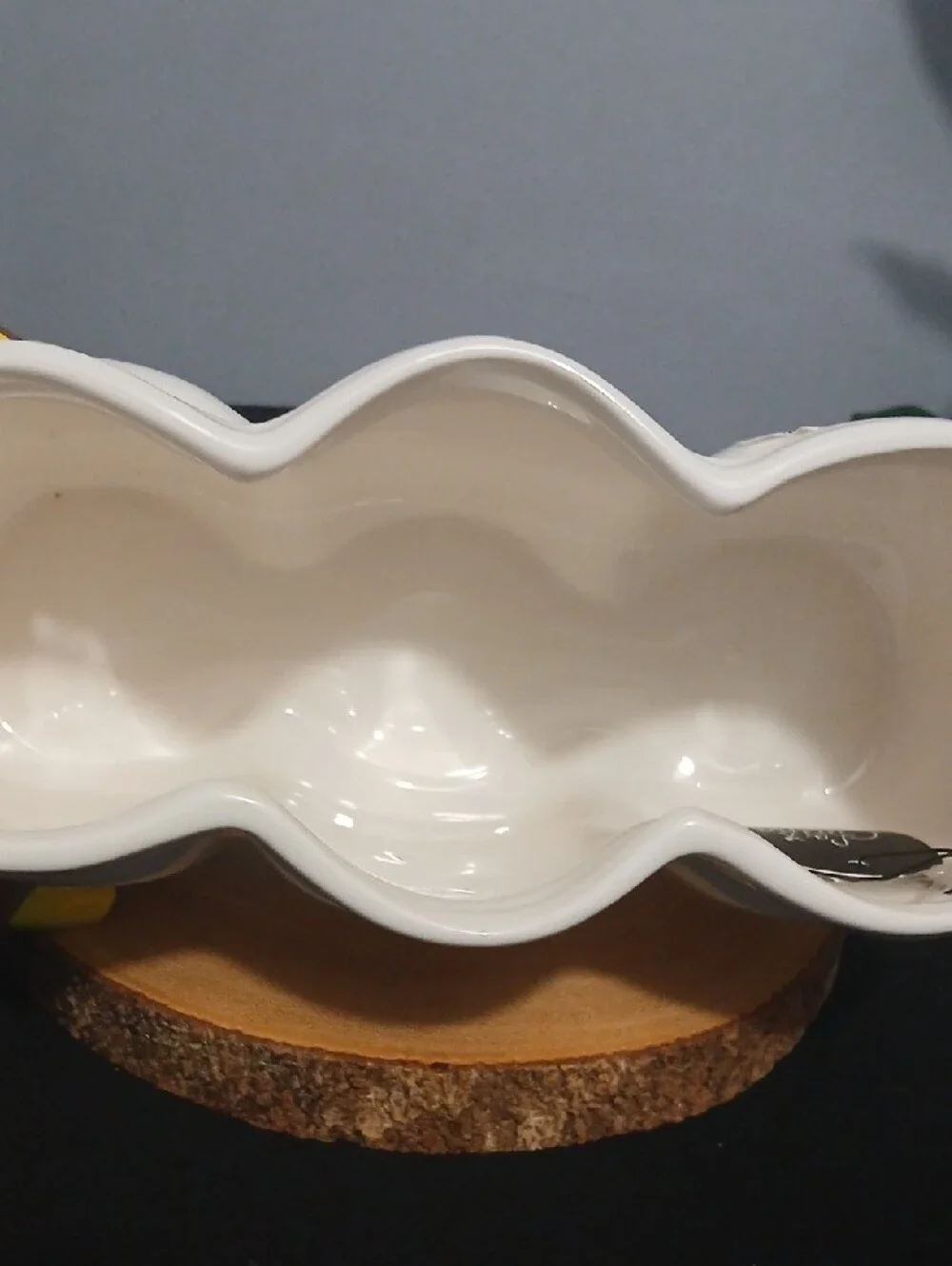 Ceramic Utensil Holder in White with Cutlery Design NWT